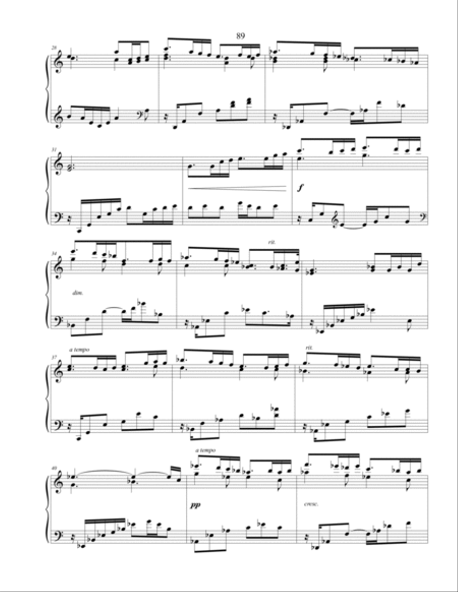 Fairy Falls, original piano solo Piano Solo scores gallery preview page 4