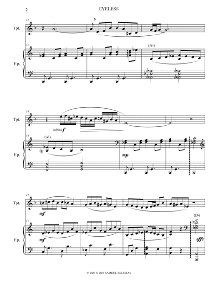 Eyeless: An Account Of The Story Of Samson Small Ensemble scores gallery preview page 2