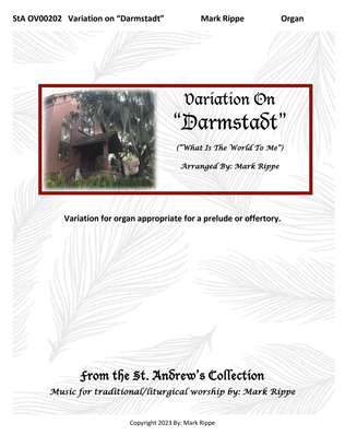 Book cover for Variation on "Darmstadt" (What Is The World To Me) StA OV00202