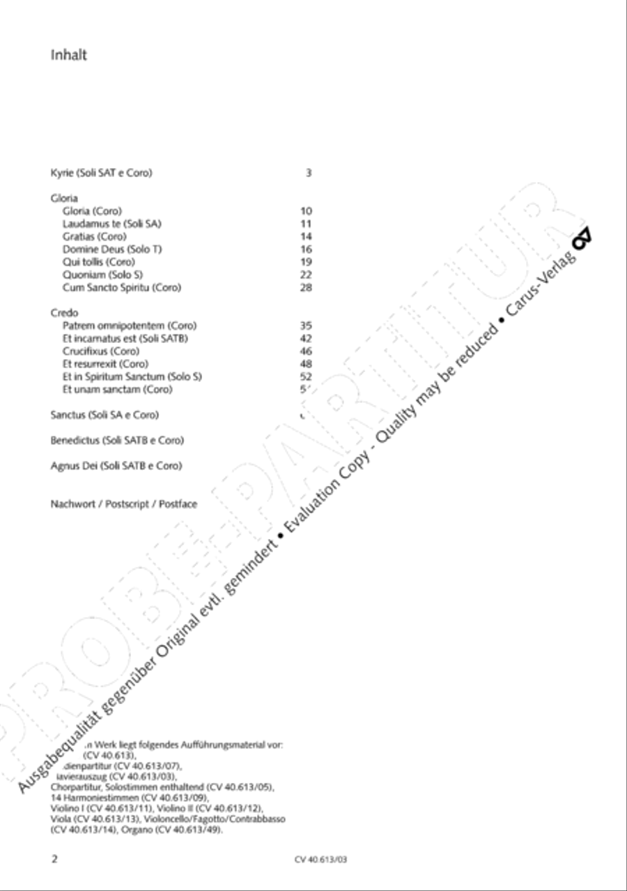 Mass in C (Missa in C) 4-Part scores gallery preview page 3