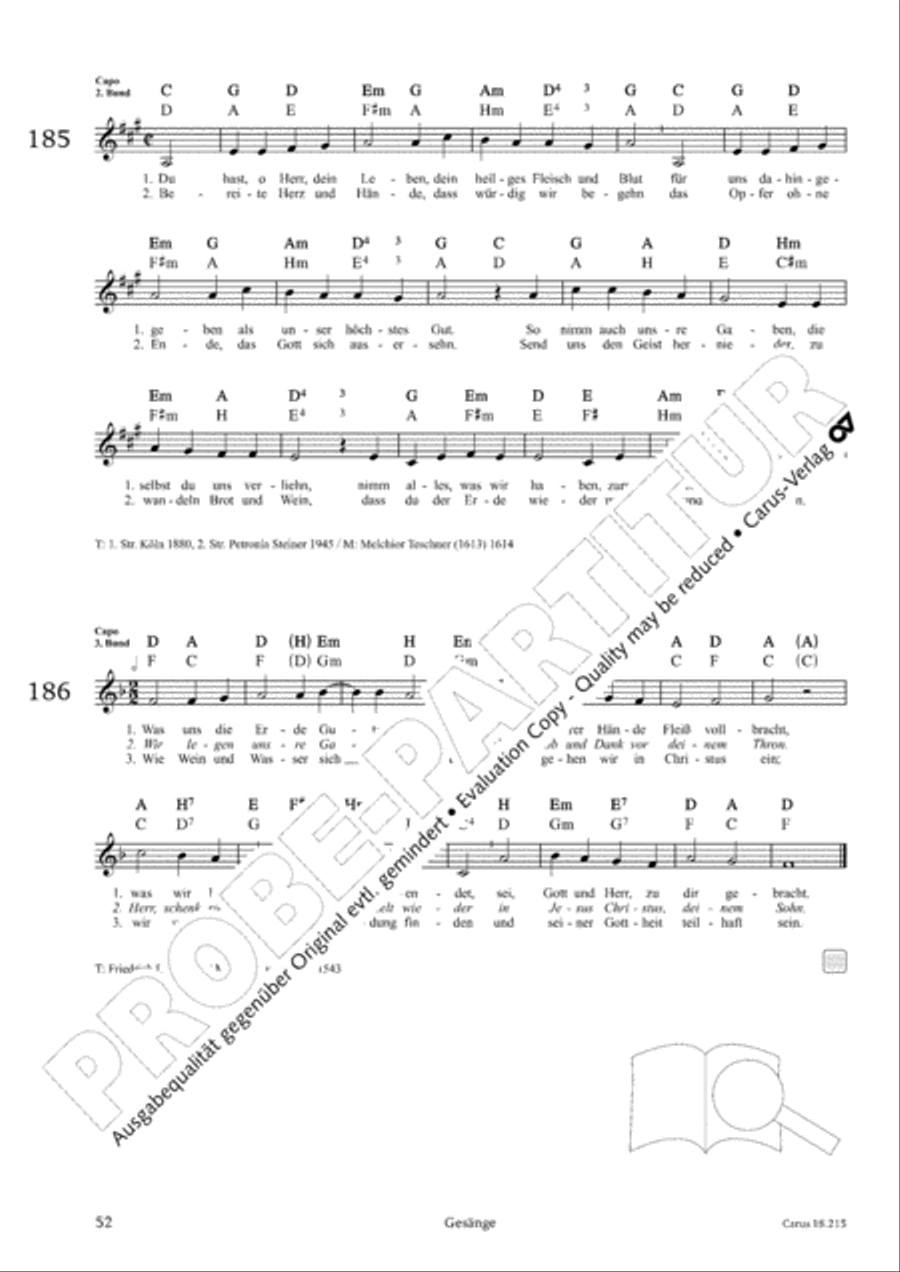 Gitarrenbuch zum Gotteslob Guitar scores gallery preview page 50
