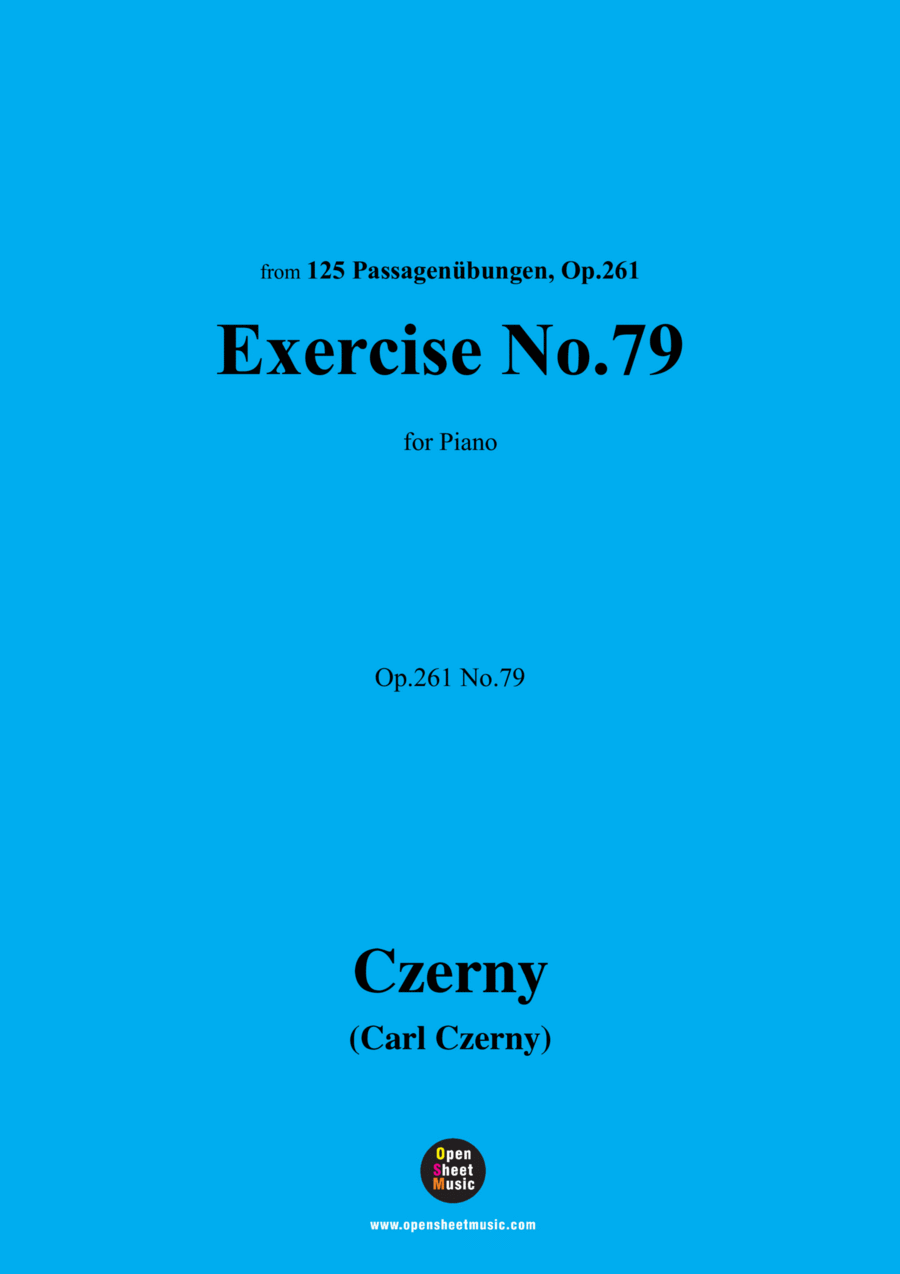 C. Czerny-Exercise No.79,Op.261 No.79 Piano Method scores gallery preview page 1