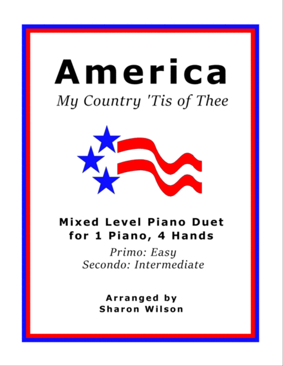 America (Easy Piano Duet - 1 Piano, 4 Hands) Easy Piano scores gallery preview page 1
