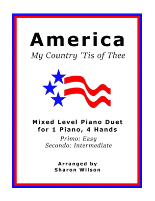 Book cover for America (Easy Piano Duet - 1 Piano, 4 Hands)