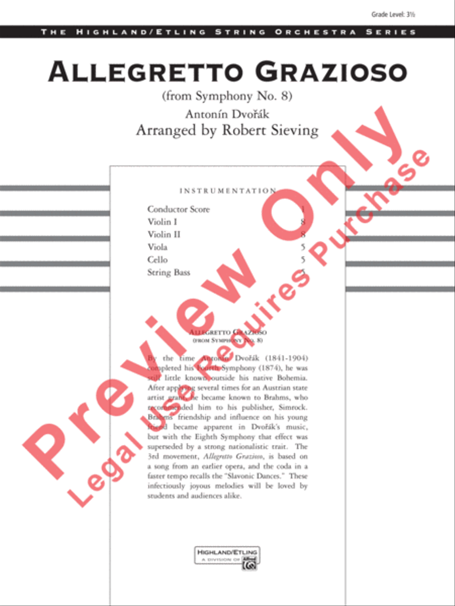 Allegretto Grazioso (from Symphony No. 8) String Orchestra scores gallery preview page 2