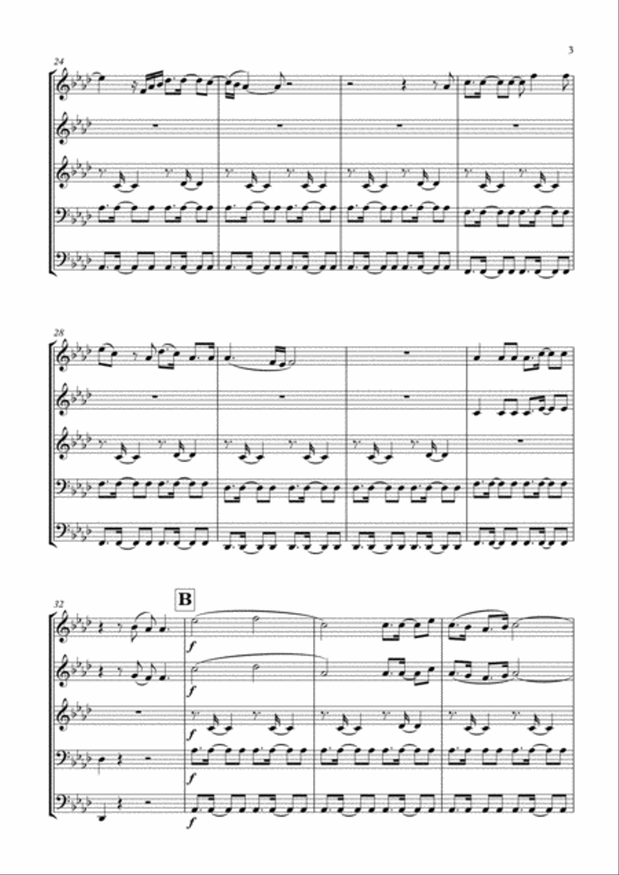 I Lived I Lived Brass Ensemble scores gallery preview page 3