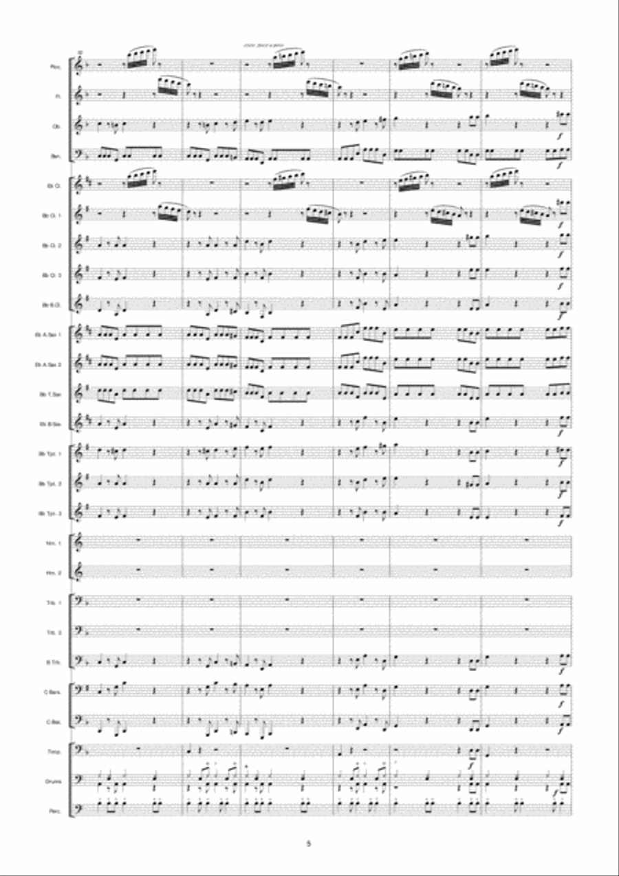 Fratelli Chase (From The Goonies) Concert Band scores gallery preview page 6