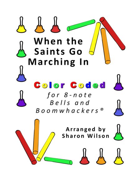 When the Saints Go Marching In (for 8-note Bells and Boomwhacker with Color Coded Notes) image number null