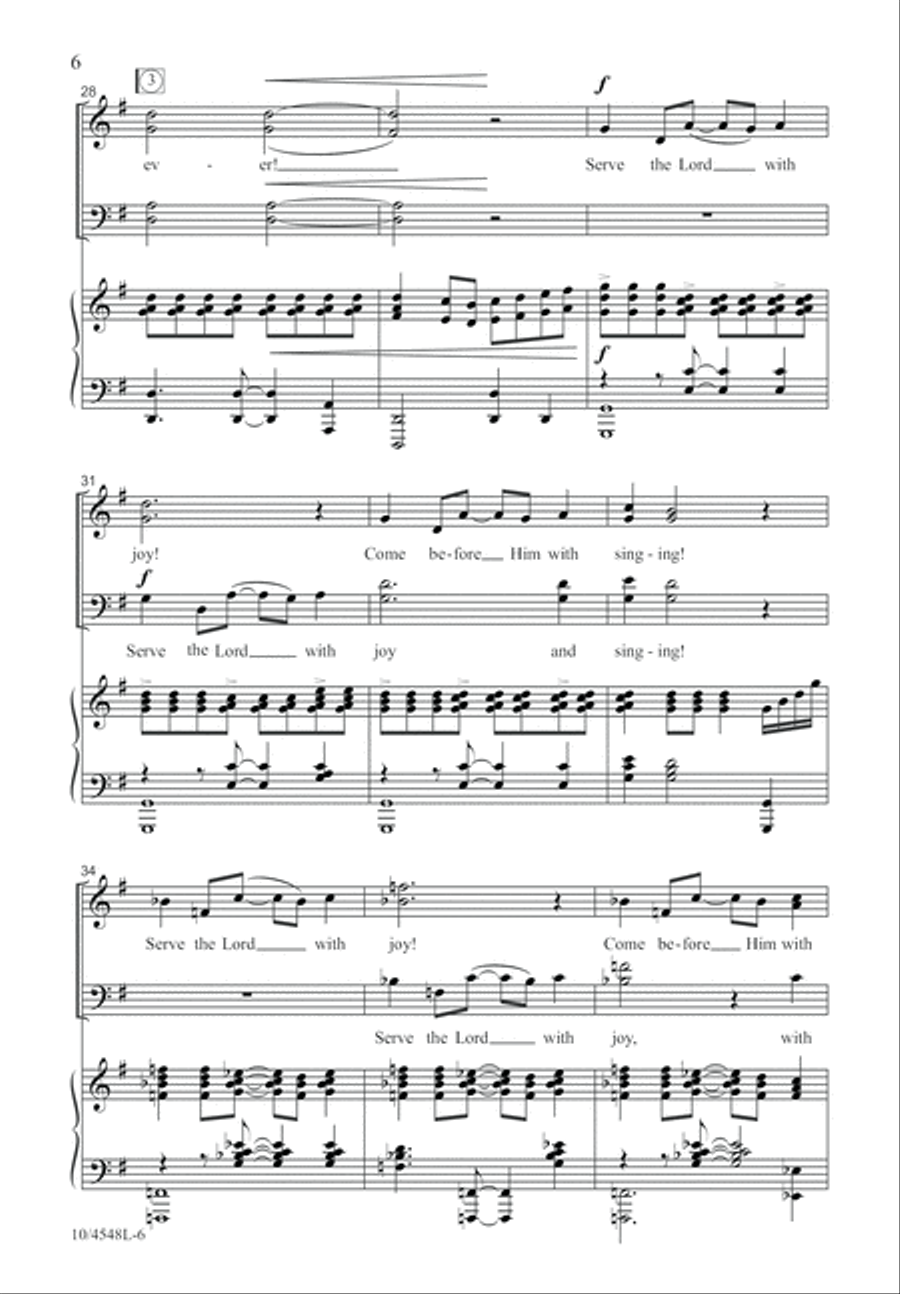 Serve the Lord with Joy 4-Part scores gallery preview page 7