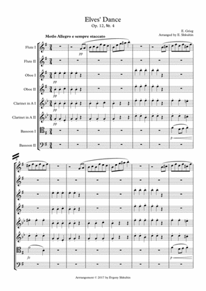 Elves' Dance from "Lyric Pieces" Op. 12, №. 4 - Woodwind Choir or Ensemble