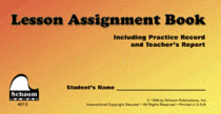 Schaum Lesson Assignment Book