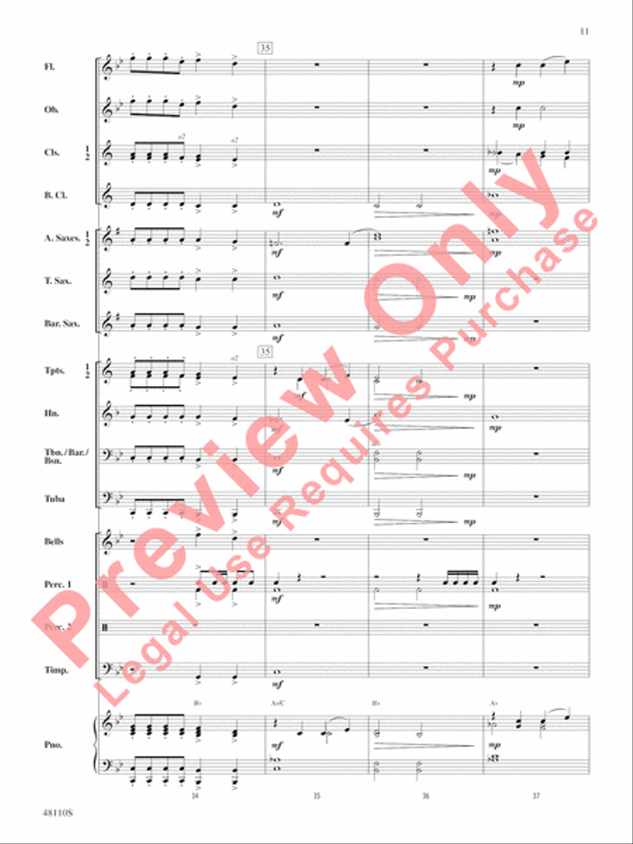 Escape from Thunder Mountain Concert Band scores gallery preview page 12