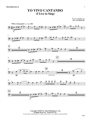 Yo Vivo Cantando (I Live to Sing): 2nd Trombone
