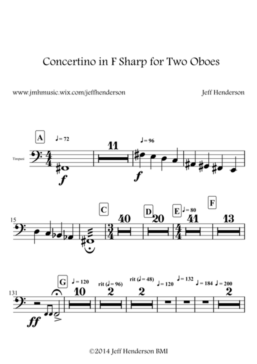 Concertino in F Sharp for Two Oboes (No Key Signature) image number null