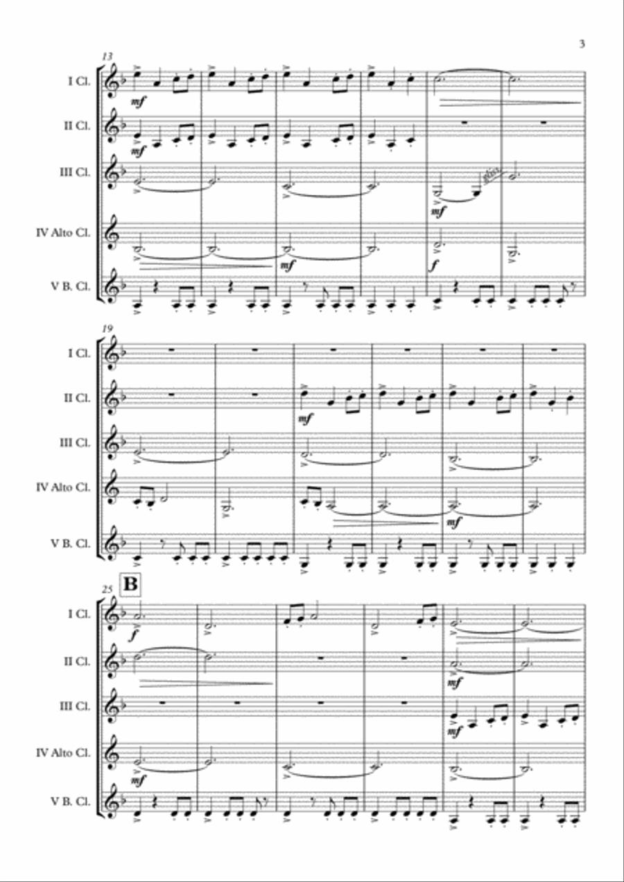 Game Of Thrones Clarinet Choir scores gallery preview page 4