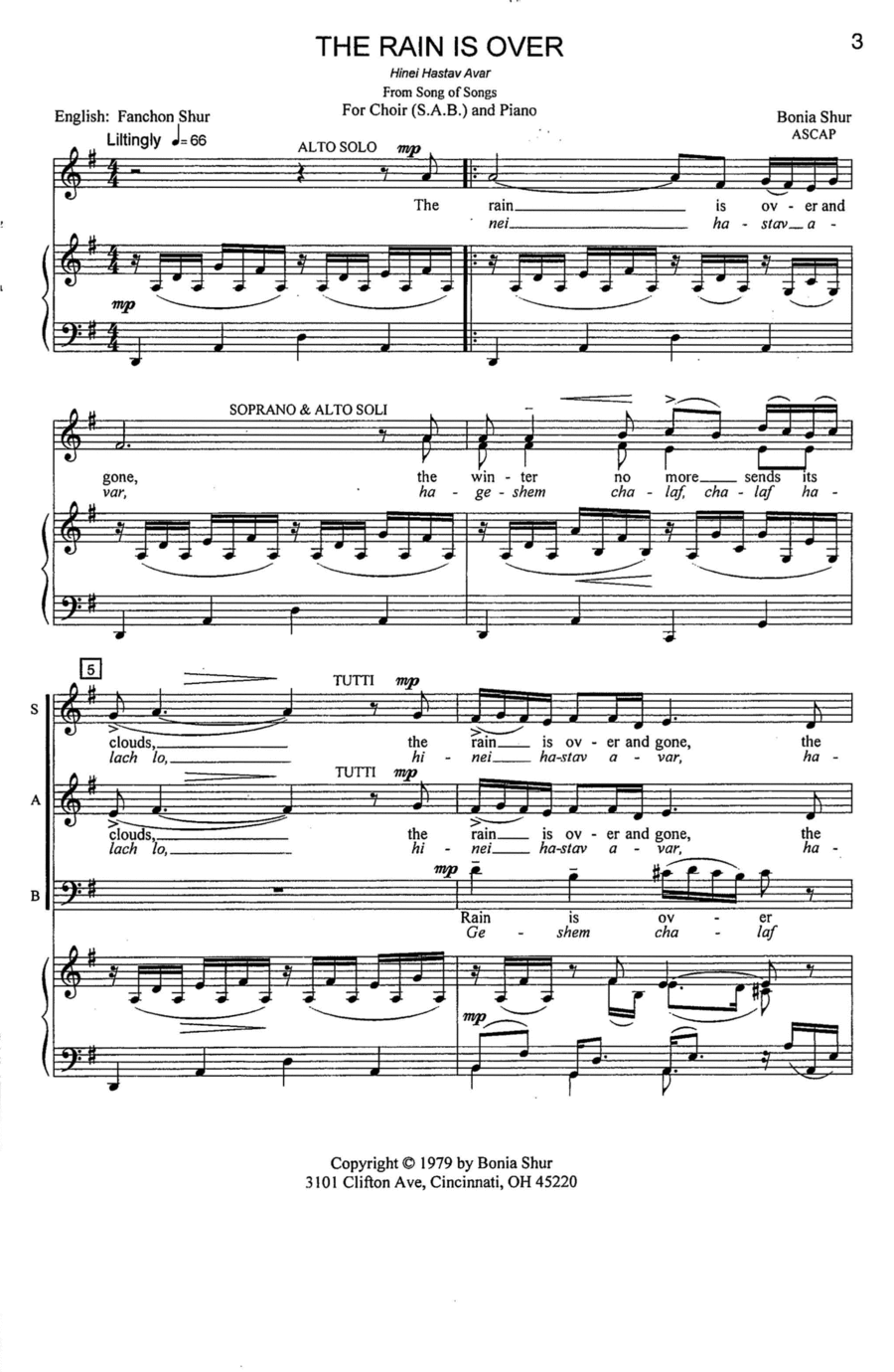The Rain Is Over 3-Part scores gallery preview page 1