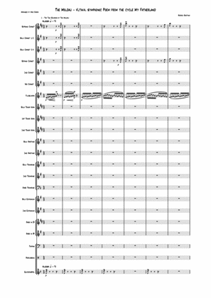 Book cover for The Moldau(Smetana) - arranged for brass band