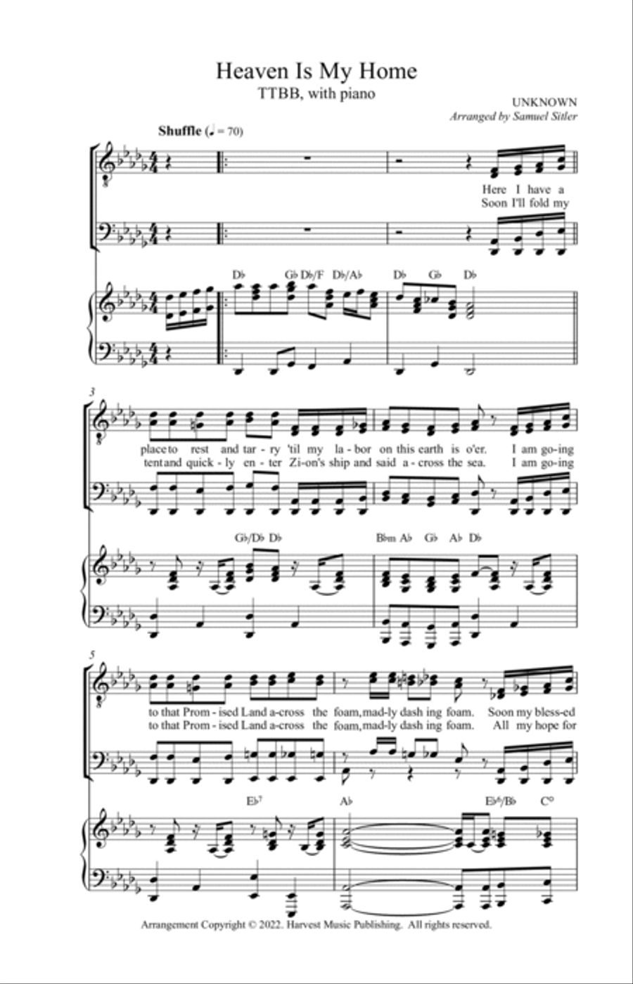 Heaven Is My Home Piano, Vocal, Guitar scores gallery preview page 2
