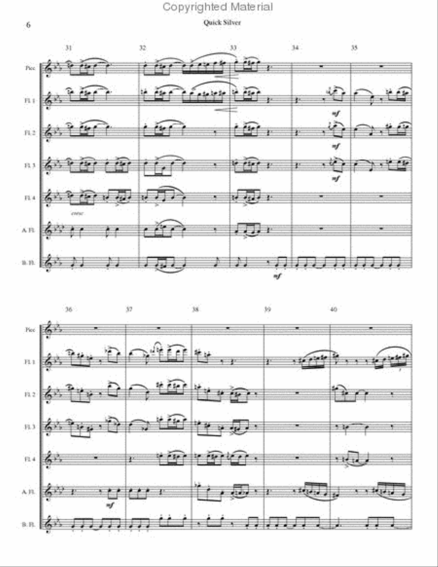 Quick Silver Quick Silver Flute Choir scores gallery preview page 5