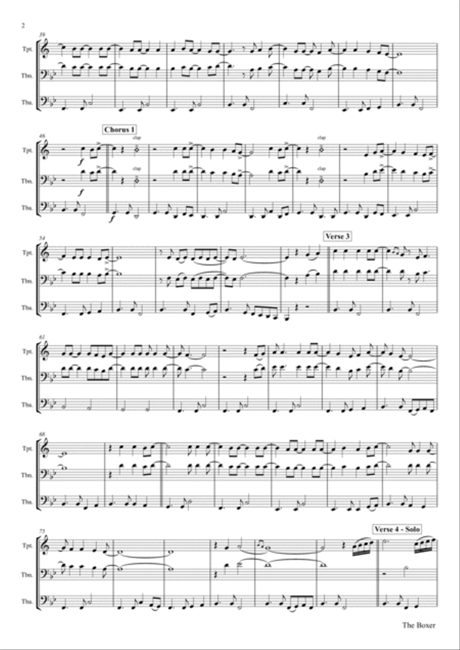 The Boxer Trombone scores gallery preview page 2