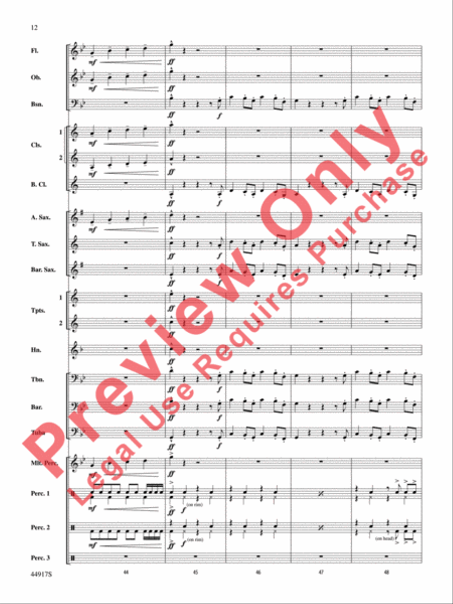 Uptown Funk Concert Band scores gallery preview page 13
