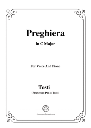 Book cover for Tosti-Preghiera in C Major,for Voice and Piano