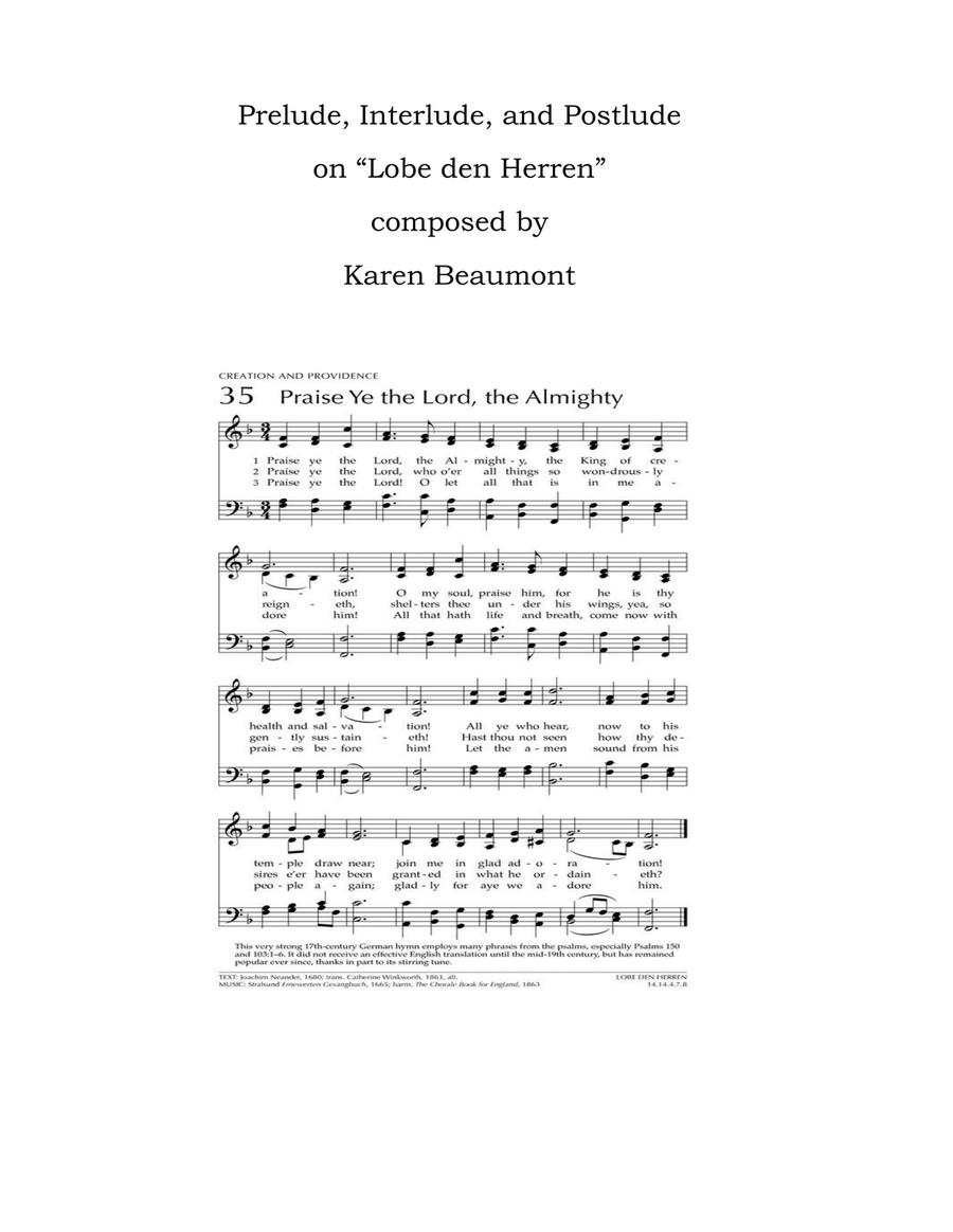 Prelude, Interlude, and Postlude on 