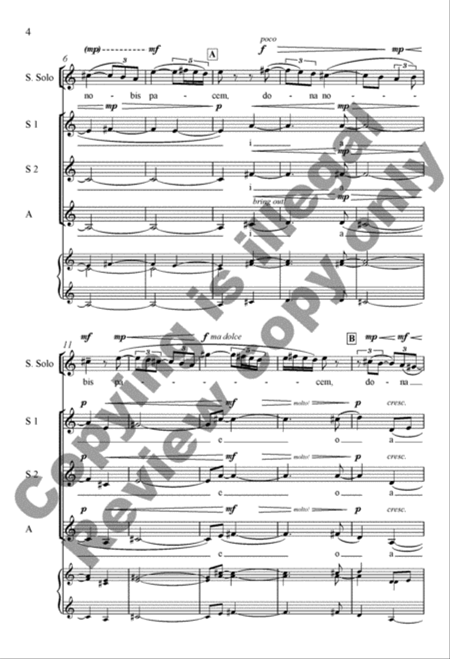 Dona nobis pacem SSA scores gallery preview page 23