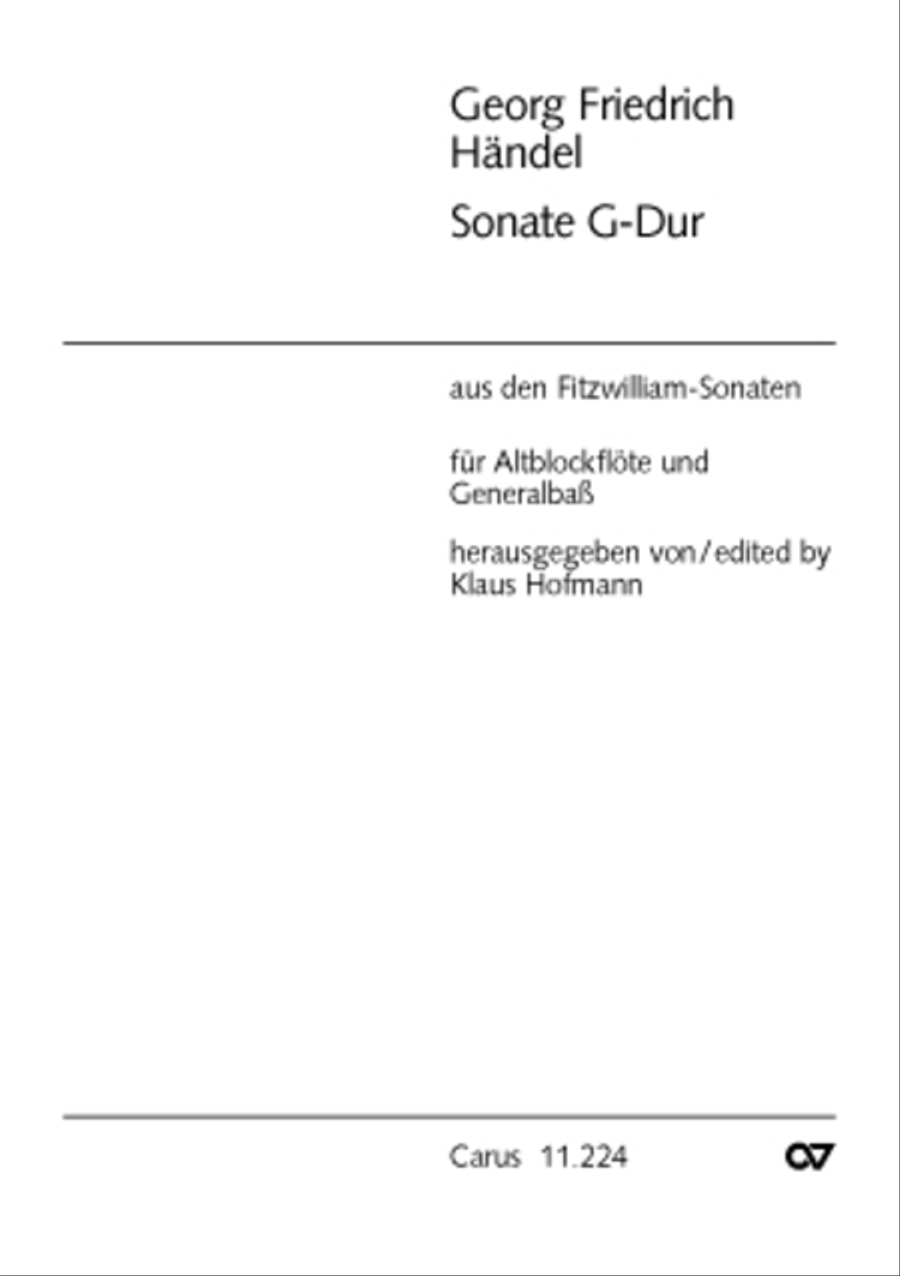 Fitzwilliam-Sonaten Fitzwilliam-Sonaten Recorder scores gallery preview page 1