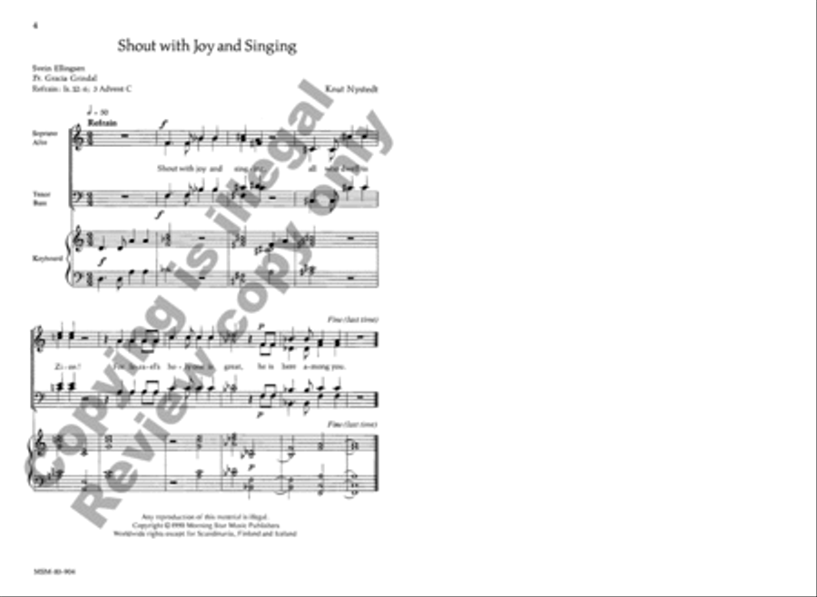 Four Liturgical Songs 4-Part scores gallery preview page 3
