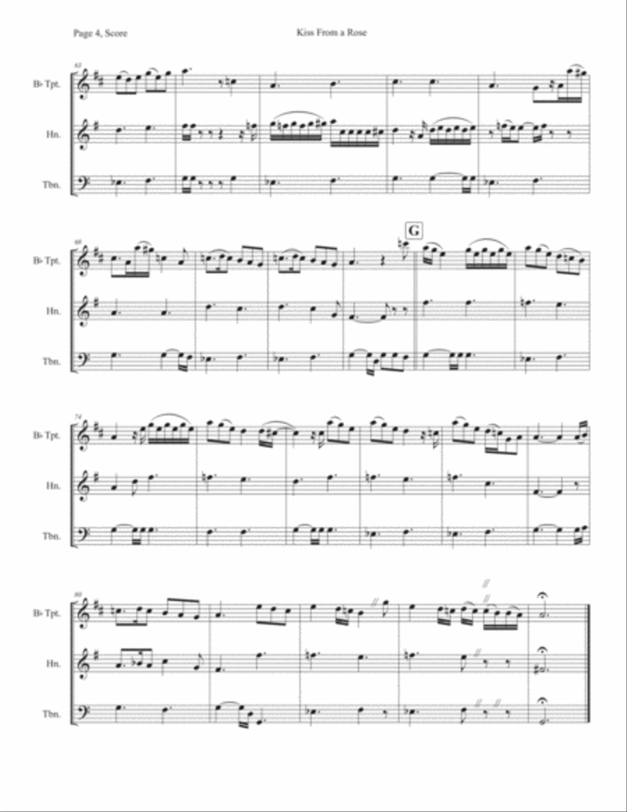 Kiss From A Rose Horn scores gallery preview page 4