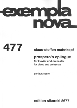 Book cover for Prospero's Epilogue For Piano And Orchestra Study Score