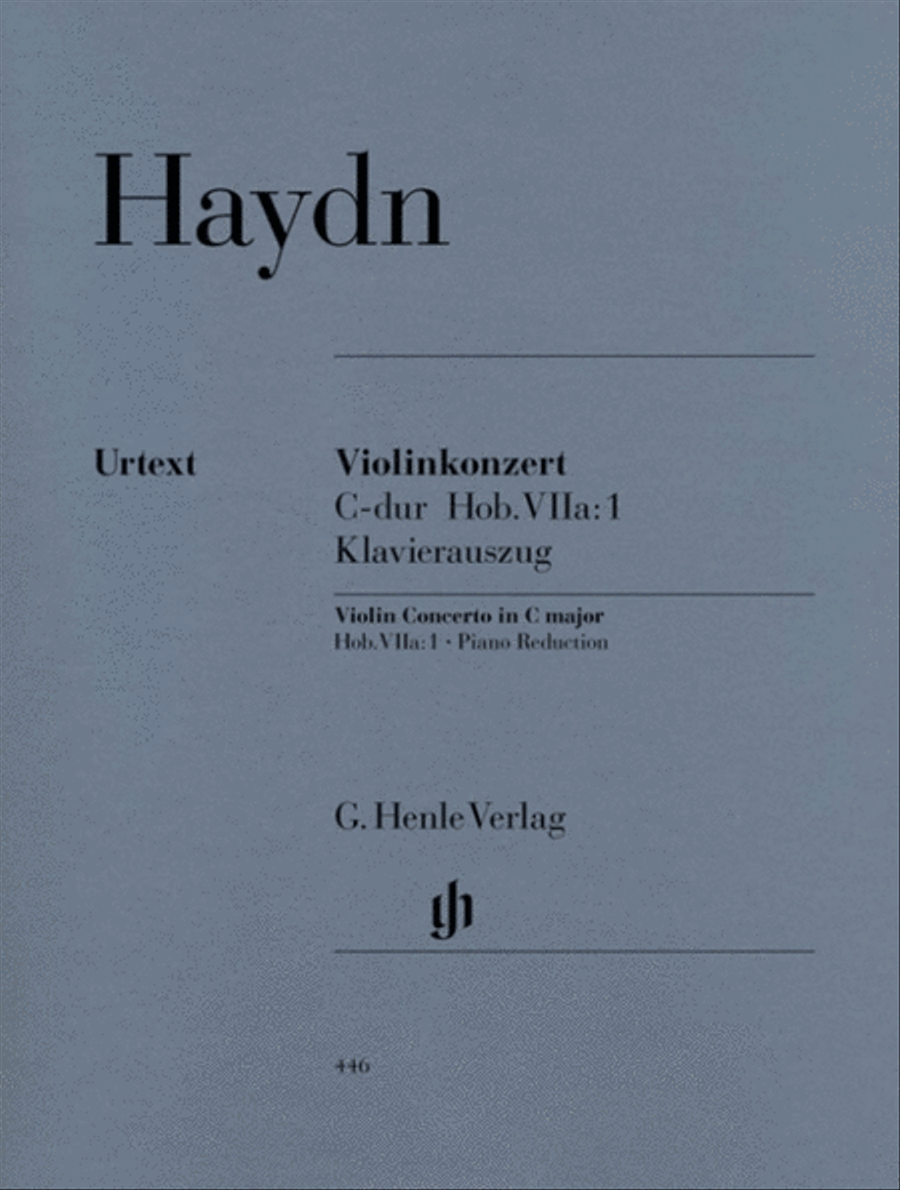 Haydn - Concerto No 1 Hob 7A No 1 C Violin/Piano Violin Solo scores gallery preview page 1