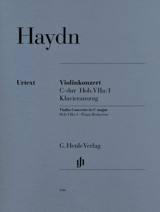 Book cover for Haydn - Concerto No 1 Hob 7A No 1 C Violin/Piano