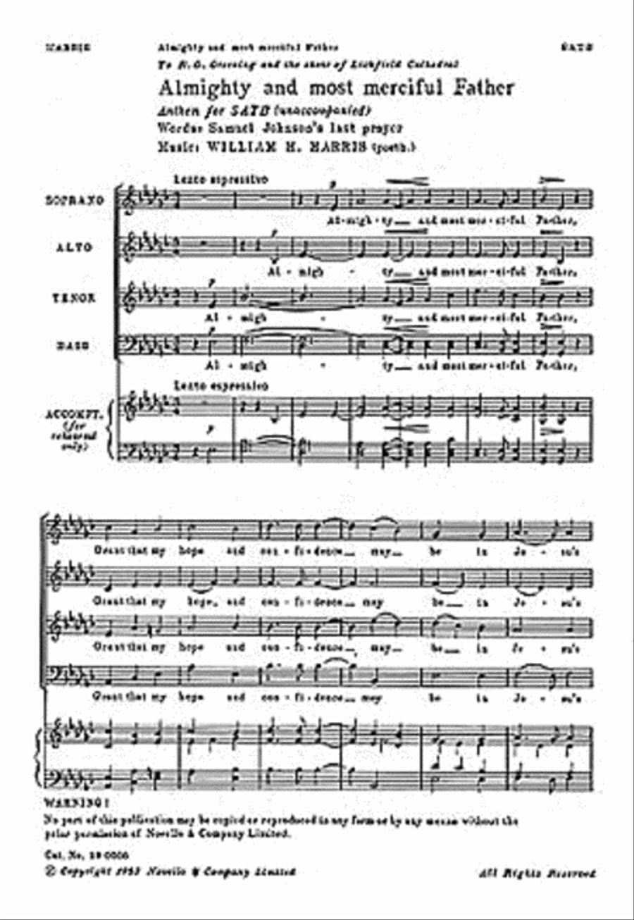 Almighty and Most Merciful Father 4-Part scores gallery preview page 1