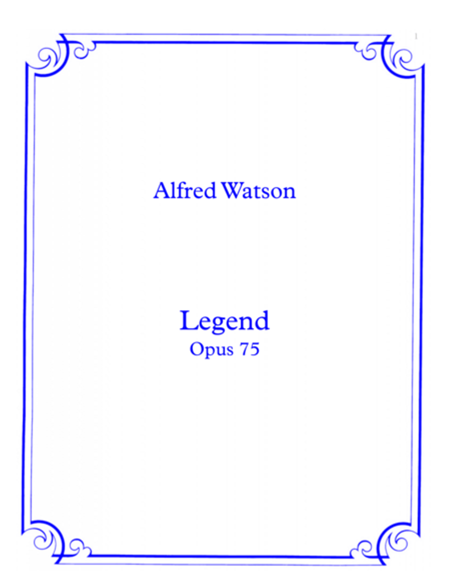 Legend Opus 75 Piano Solo scores gallery preview page 1