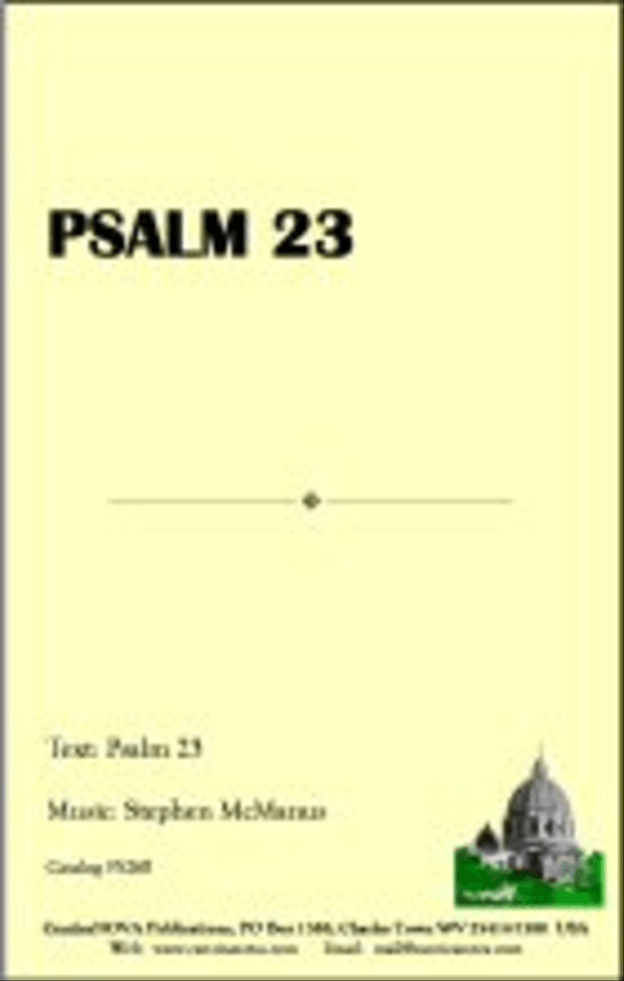 Psalm 23: The Lord Is My Shepherd SA scores gallery preview page 1
