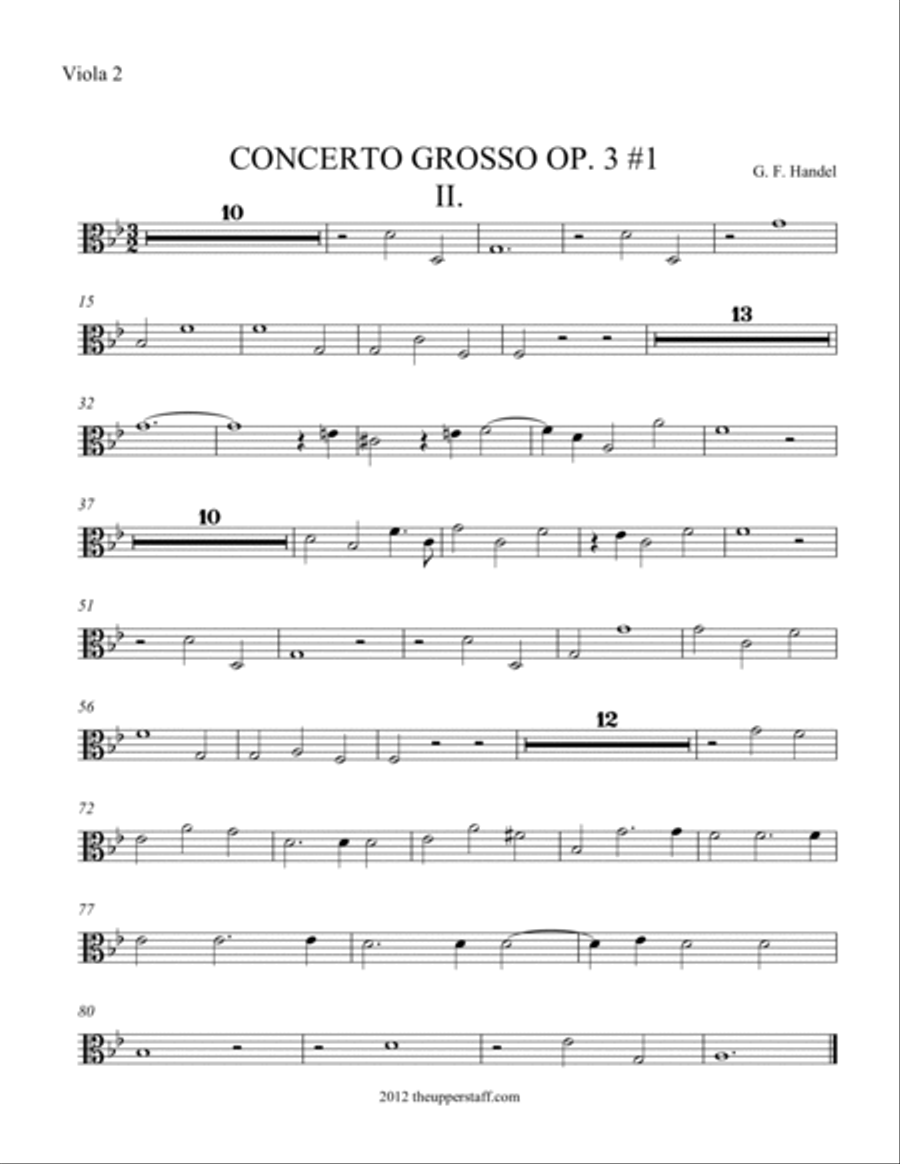 Concerto Grosso Op. 3 #1 Movement 2 String Orchestra scores gallery preview page 3