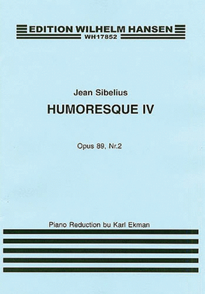 Book cover for Jean Sibelius: Humoresque IV Op.89 No.2 (Violin/Piano)