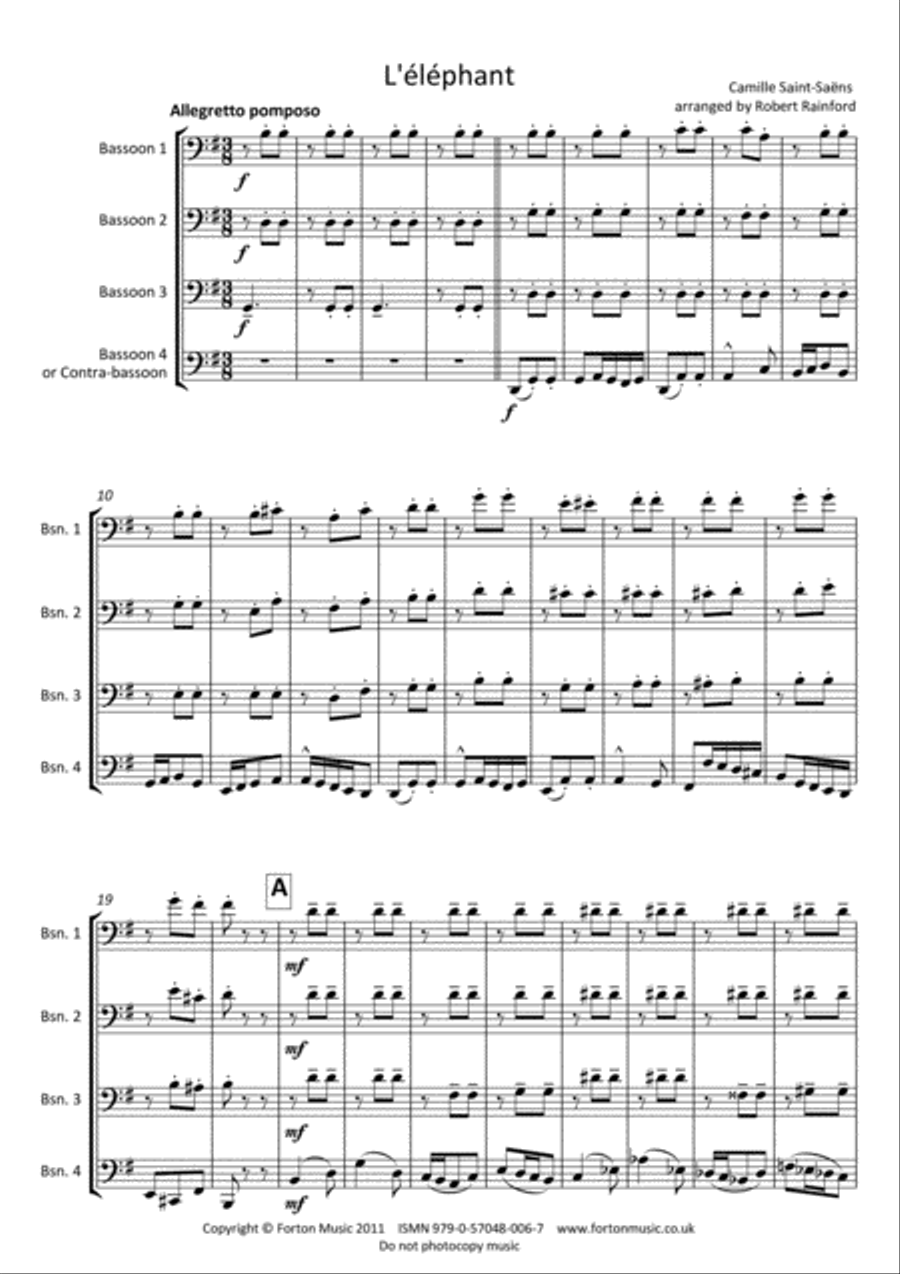 L'elephant Bassoon Quartet scores gallery preview page 2
