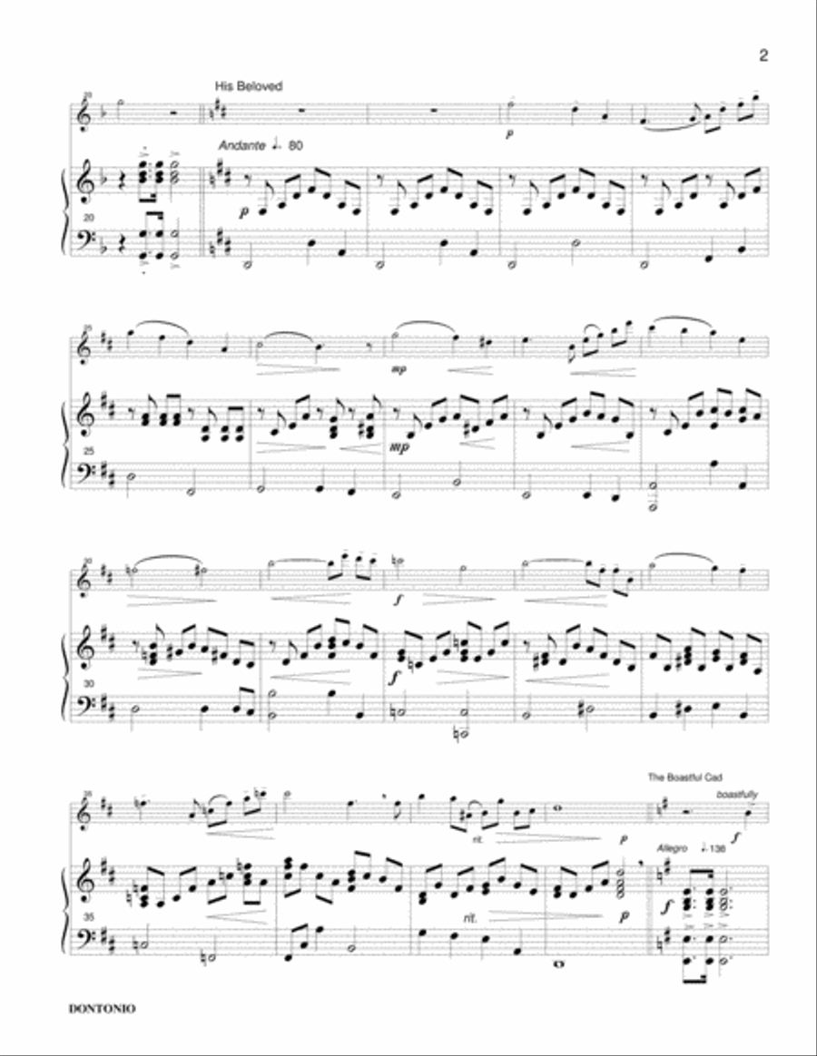Dontonio: An Opera in Miniature for Flute and Piano Flute Solo scores gallery preview page 5