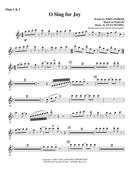 O Sing For Joy! - Flute 1,2
