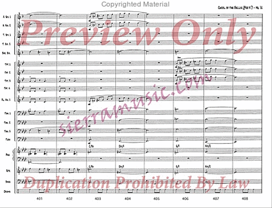 Carol of the Bells (pro) Jazz Ensemble scores gallery preview page 52
