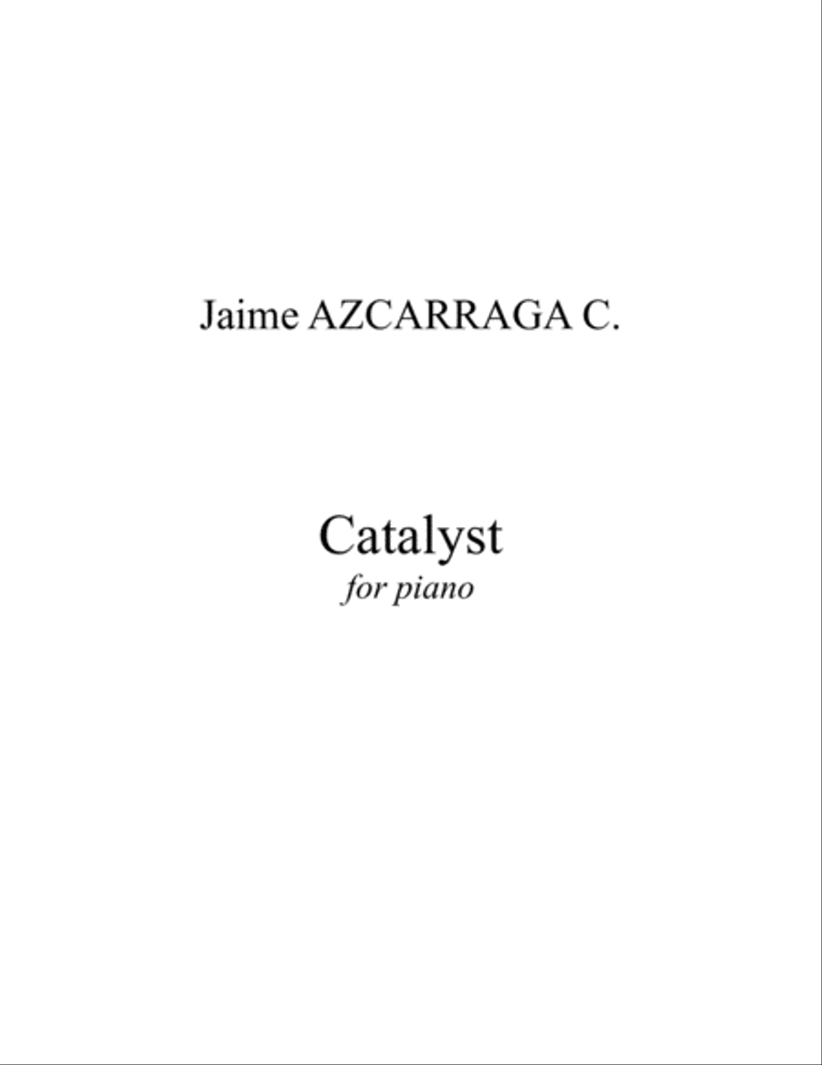 Catalyst Piano Solo scores gallery preview page 1