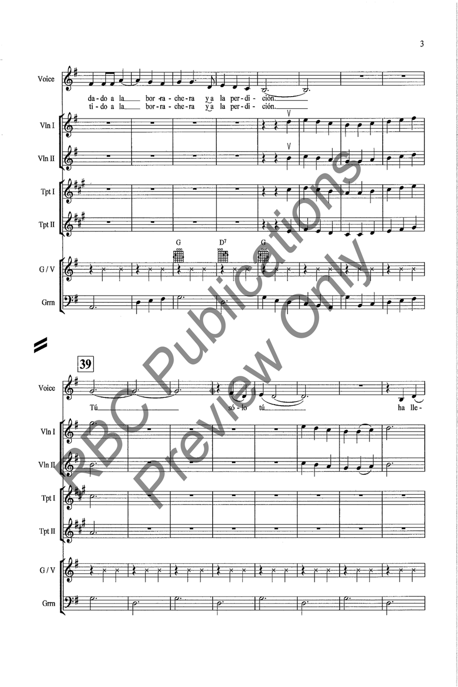 Tú Sólo Tú Voice scores gallery preview page 5