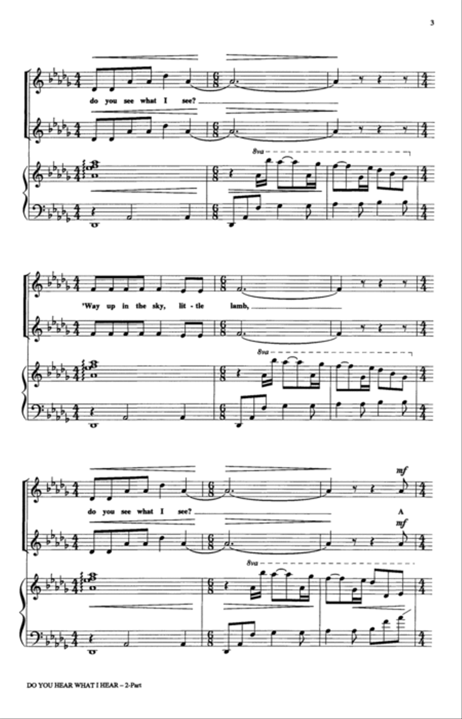 Do You Hear What I Hear 2-Part scores gallery preview page 2