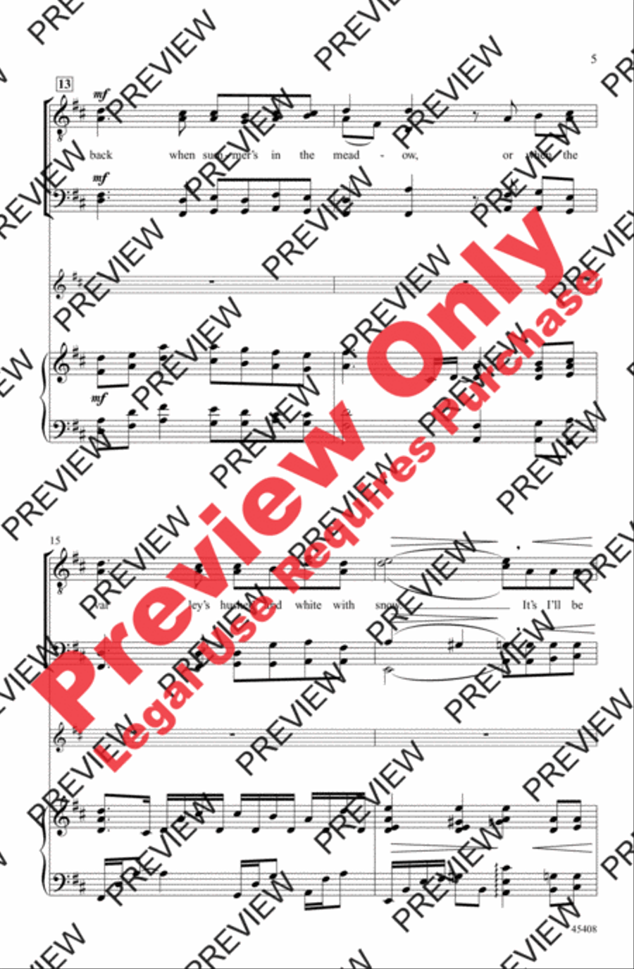Danny Boy Danny Boy Men's Choir scores gallery preview page 5