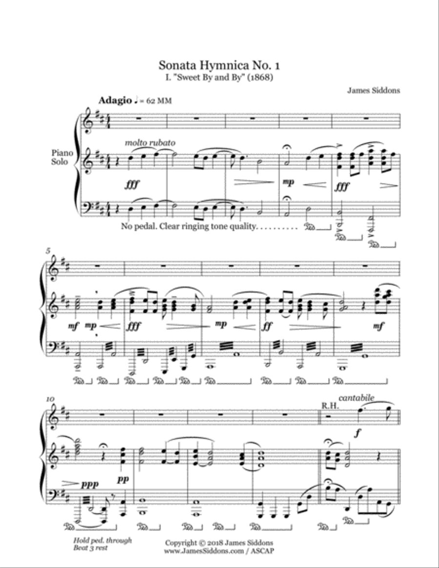 Sonata Hymnica No. 1 Piano Solo scores gallery preview page 3