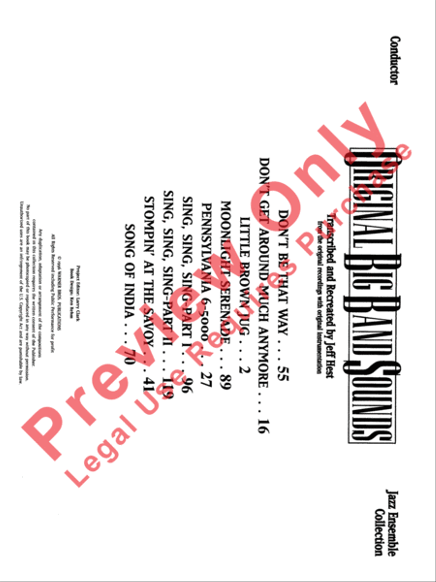 Original Big Band Sounds Big Band scores gallery preview page 2
