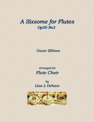 Book cover for A Sixsome for Flutes Op30 No3 for Flute Choir